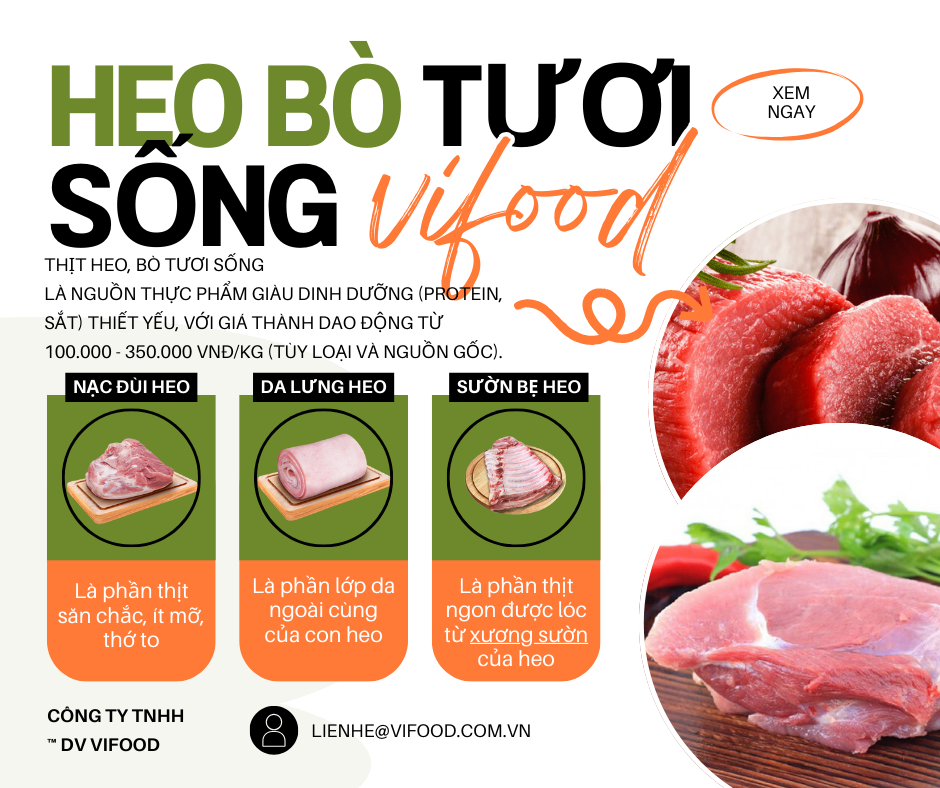 Thịt Bò, Heo Tươi Sống
