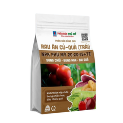 Phân NPK Phú Mỹ 20-20-15+TE Rau ăn củ quả - Gói 500 gram