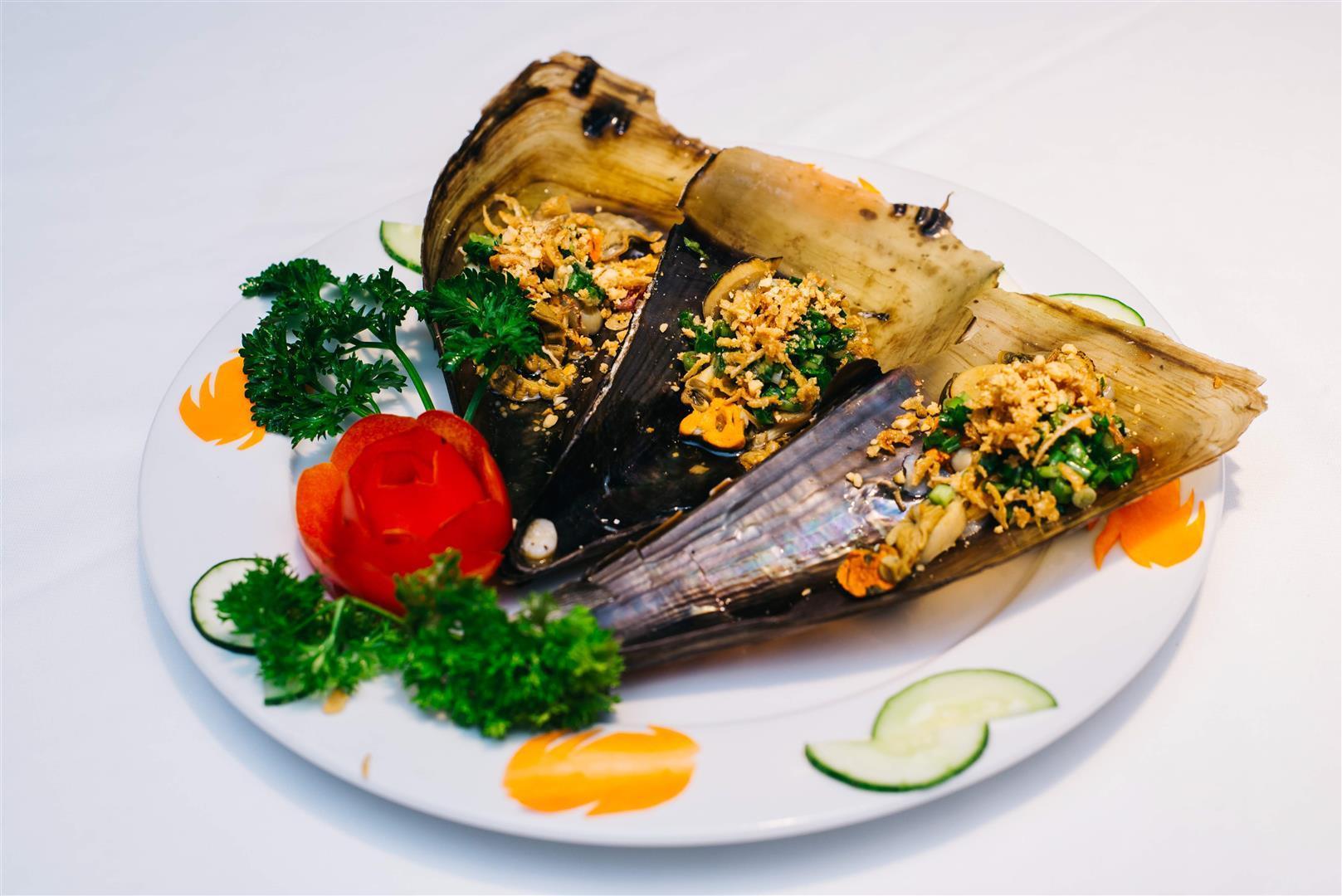 sò mai nướng mỡ hành