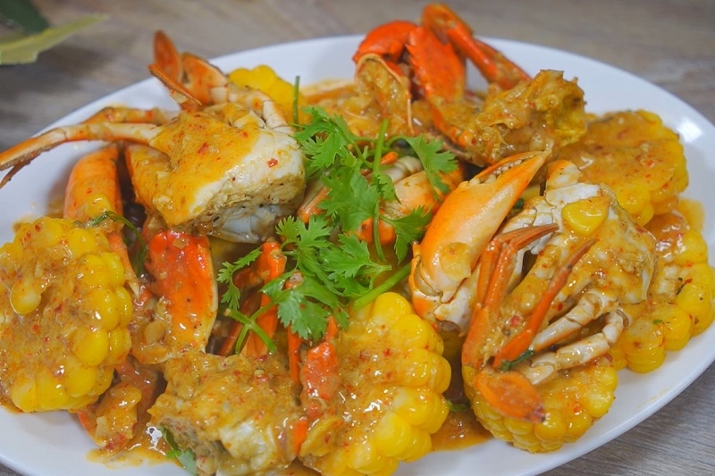 cua cốm sốt bơ tỏi