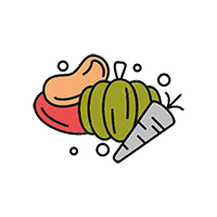 Rau, củ, nấm, trái cây